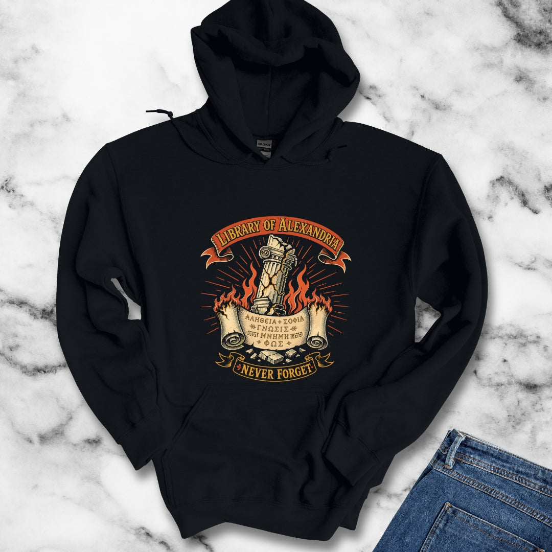 Library of Alexandria Never Forget Hoodie