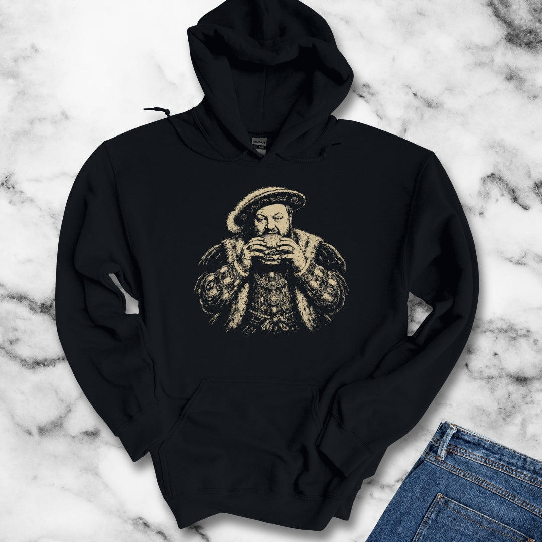 Henry VIII Eating a Burger Hoodie