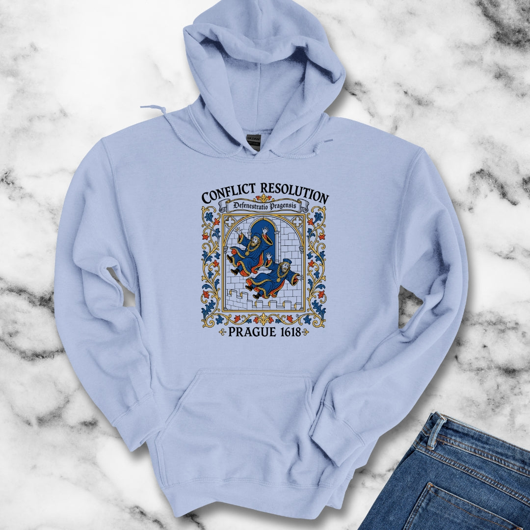 Prague Defenestration Manuscript Style Hoodie