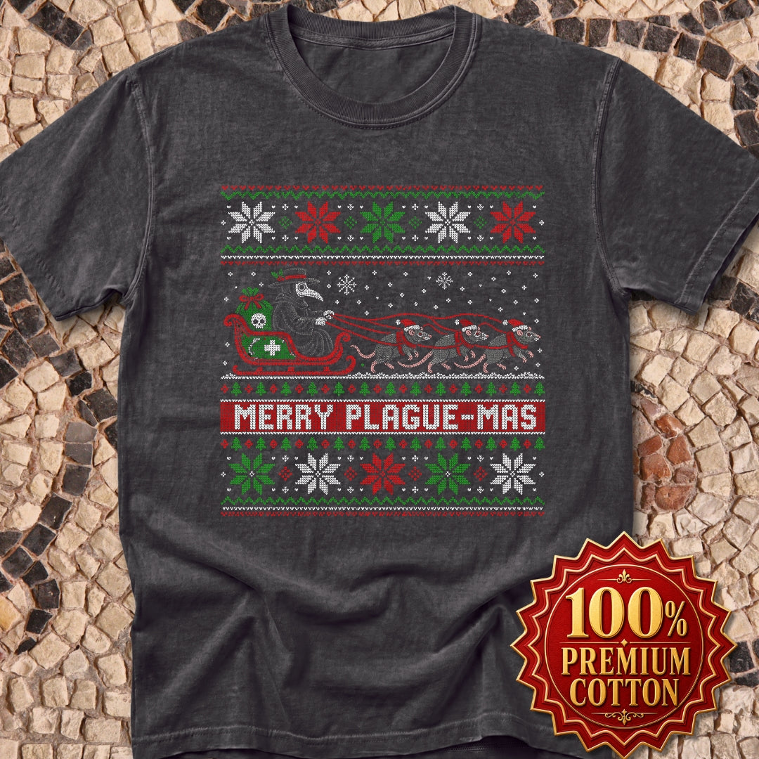 Merry Plaguemas Ugly Sweater Style Premium Tee