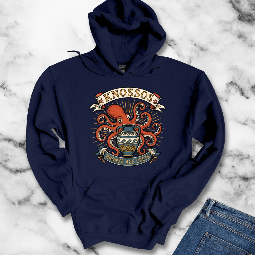 Knossos Bronze Age Crete Octopus Hoodie