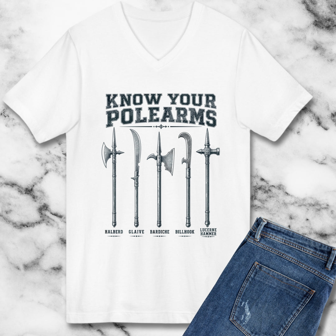 Know Your Polearms Medieval Weapons V-neck