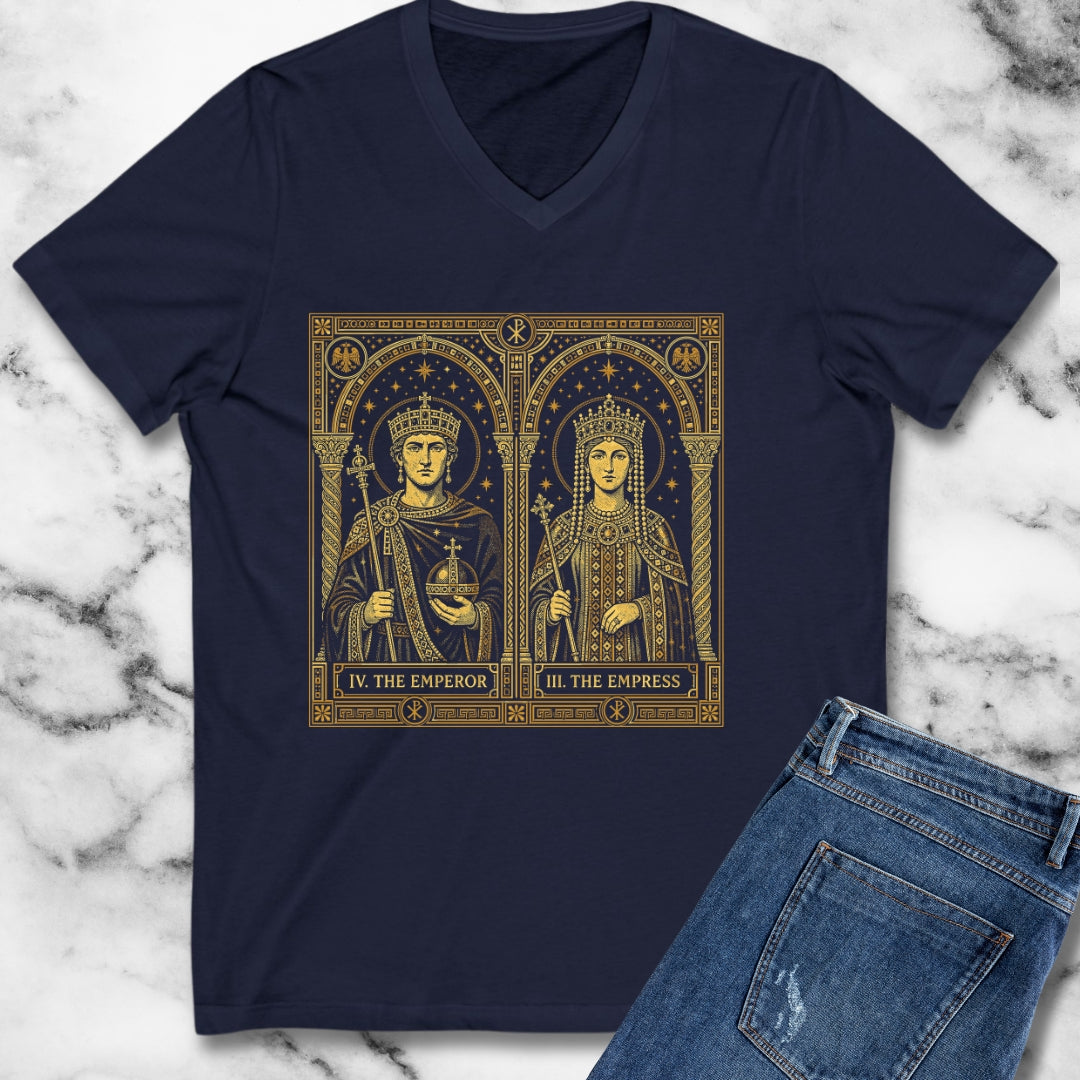 Justinian and Theodora Emperor Empress V-Neck