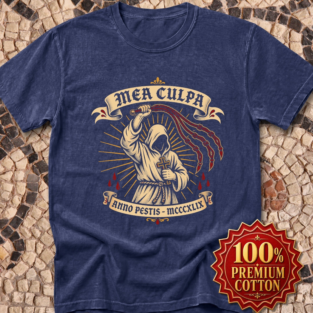 The Flagellant Mea Culpa Black Plague Premium Tee