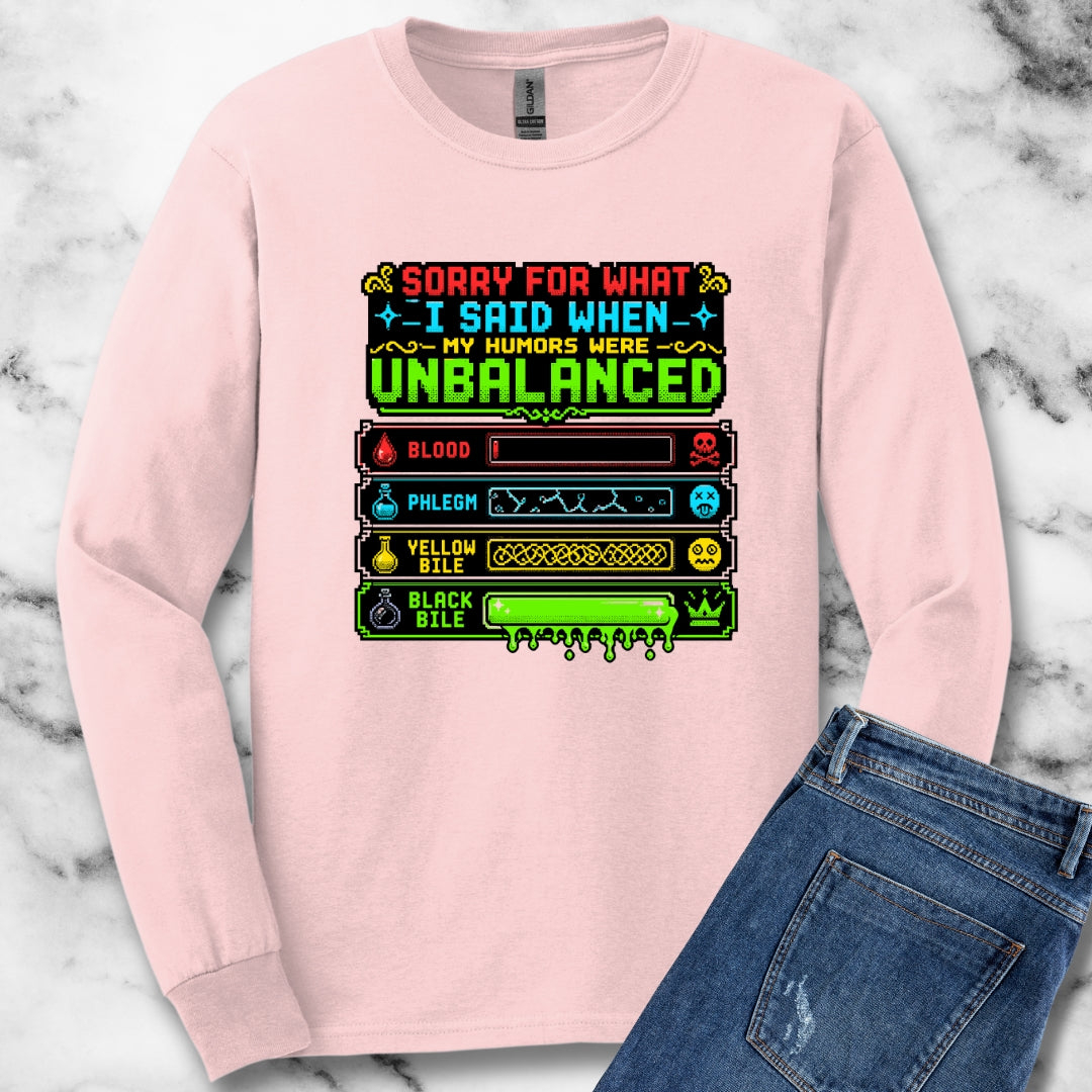 8 Bit Sorry for What I Said Humors Unisex Long Sleeve Tee