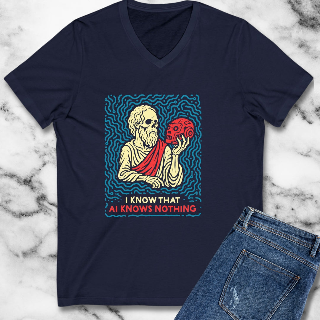 Socrates AI Knows Nothing V-Neck