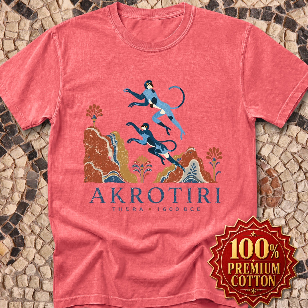 Blue Monkeys Santorini Akrotiri Premium Tee