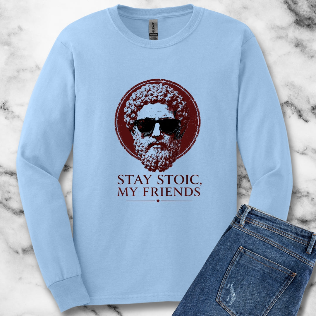 Aurelius Stay Stoic My Friends Unisex Long Sleeve Tee