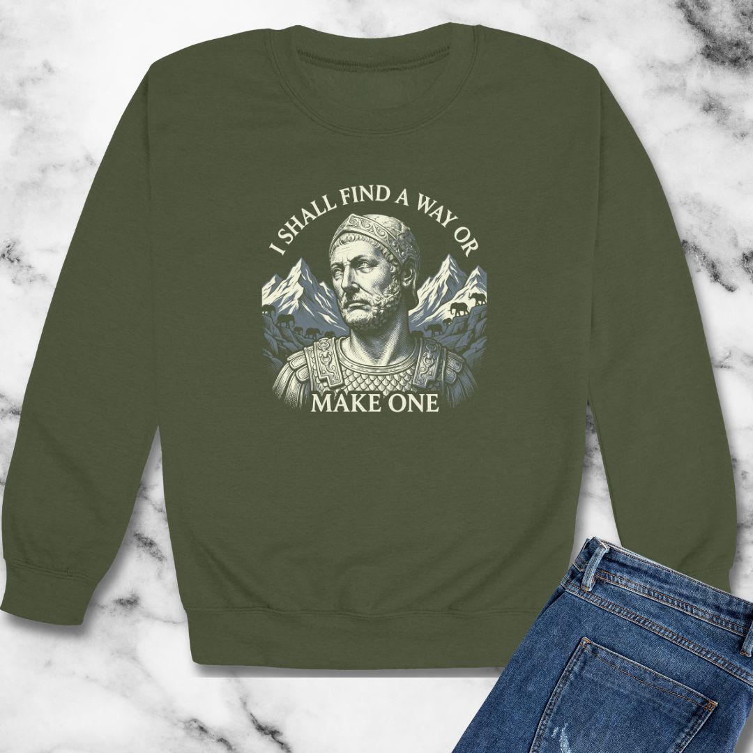 Hannibal Carthaginian Find A Way Quote Unisex Heavy Crewneck Sweatshirt