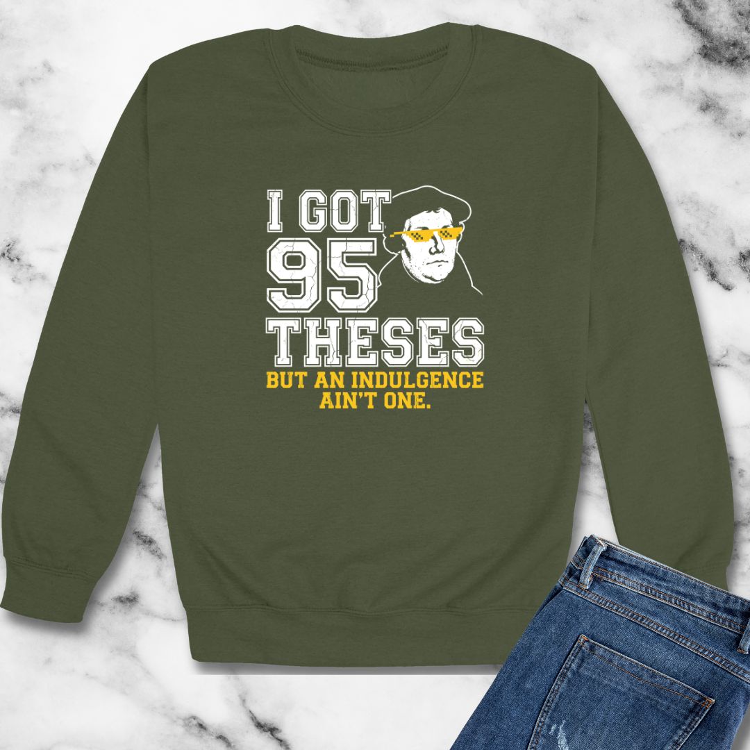 Martin Luther 95 Theses Unisex Heavy Crewneck Sweatshirt