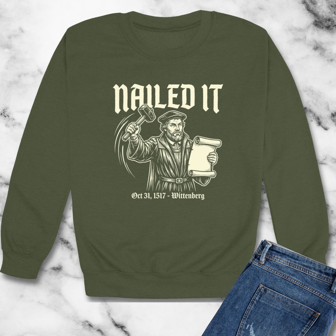 Martin Luther Nailed It Unisex Heavy Crewneck Sweatshirt