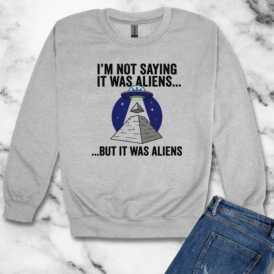 Aliens Built the Pyramids Unisex Heavy Crewneck Sweatshirt