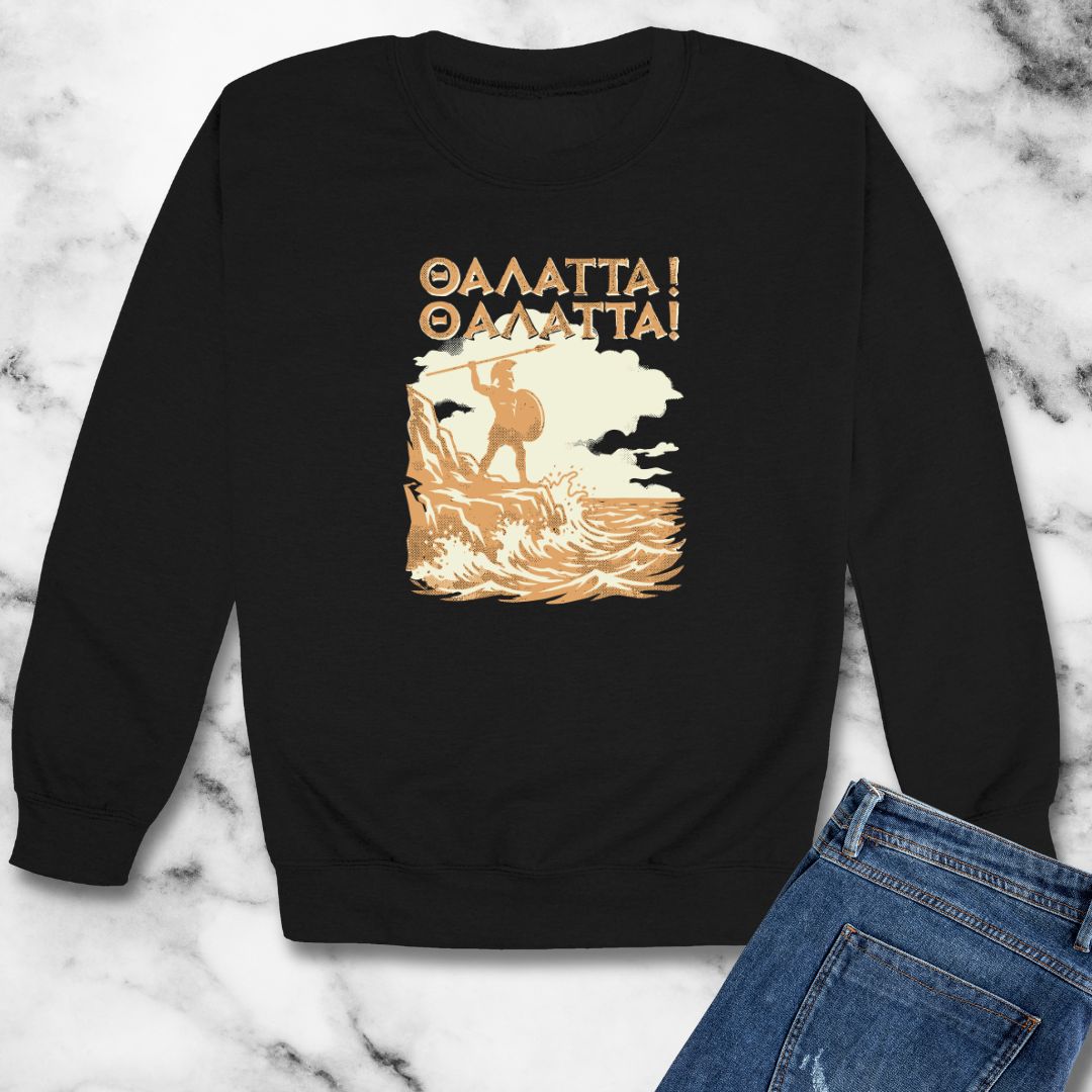 Thalatta Xenophon Roaming Ten Thousand Unisex Heavy Crewneck Sweatshirt