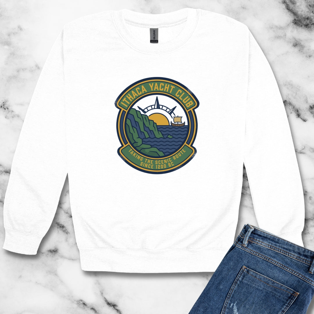 Odysseus Ithaca Yacht Club Unisex Heavy Crewneck Sweatshirt
