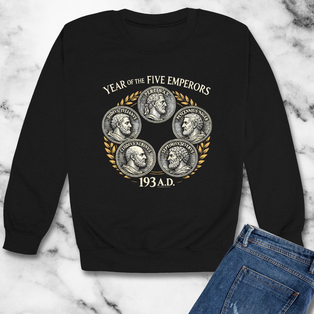 Year of the 5 Emperors Septimus Severus Unisex Heavy Crewneck Sweatshirt