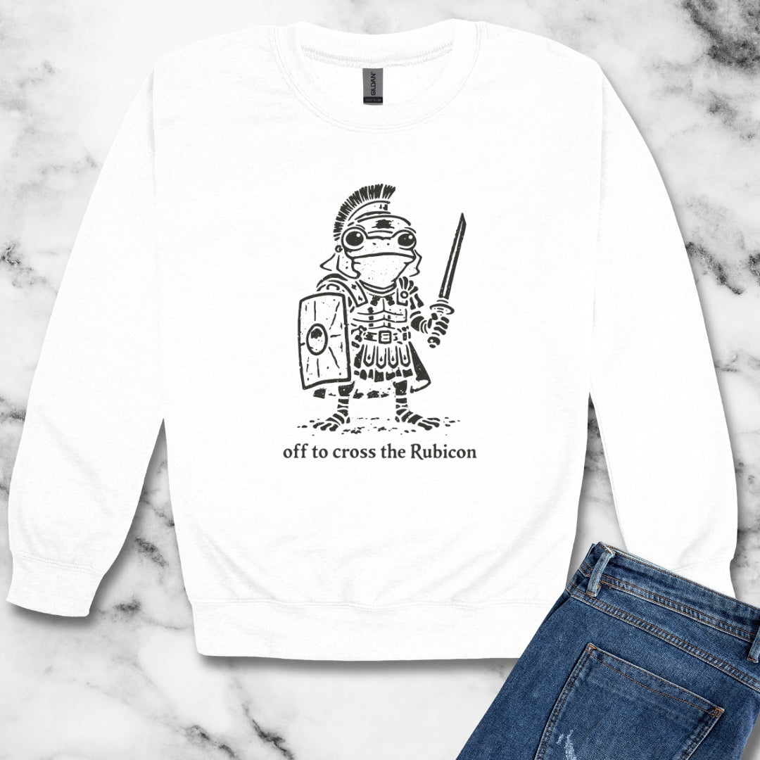 Centurian Frog Off to Cross the Rubicon Unisex Heavy Crewneck Sweatshirt