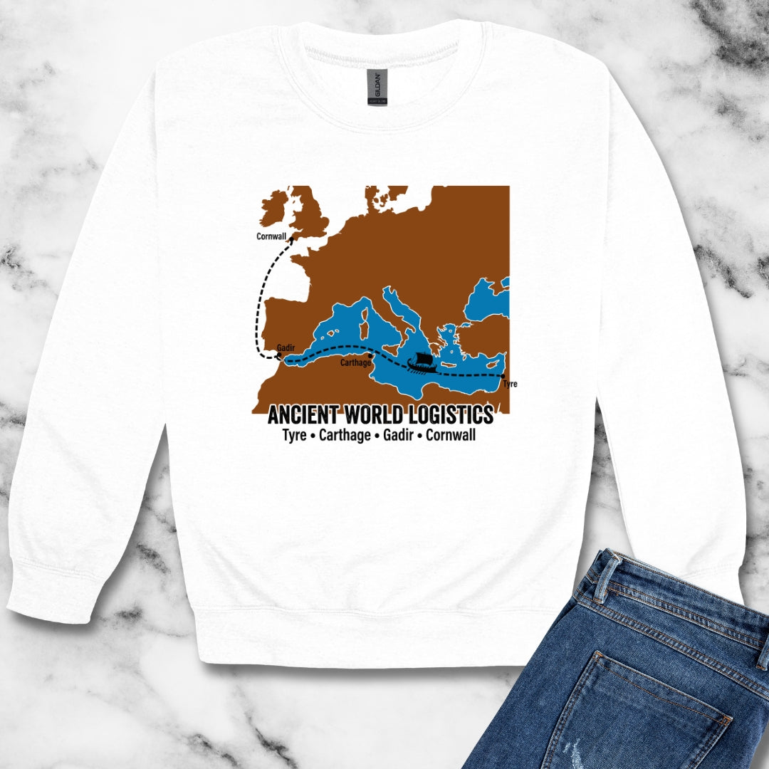 Phoenicians Ancient Shipping Maritime Unisex Heavy Crewneck Sweatshirt