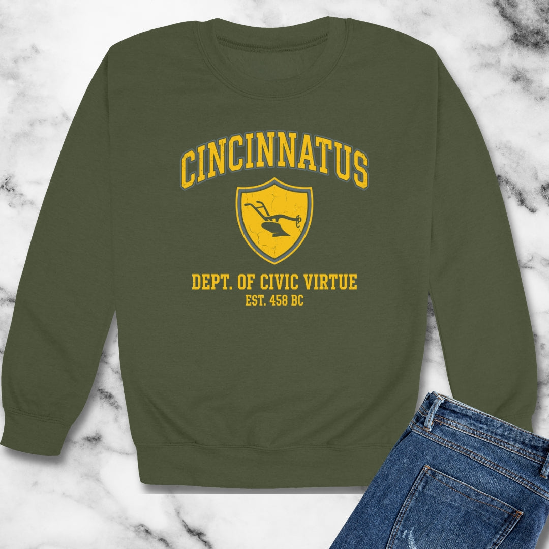 Cincinnatus Return to Plough Unisex Heavy Crewneck Sweatshirt