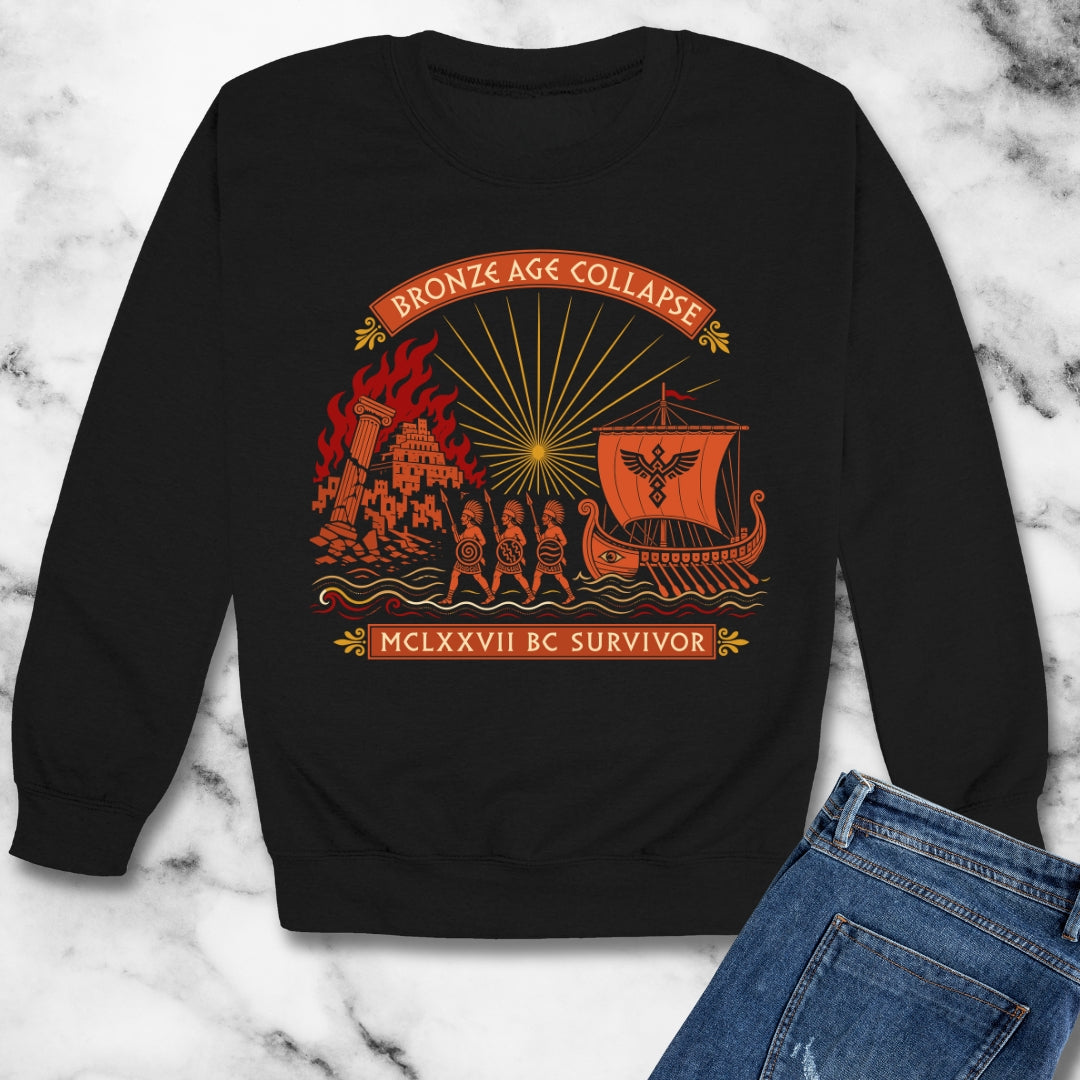 Bronze Age Collapse Survivor Unisex Heavy Crewneck Sweatshirt