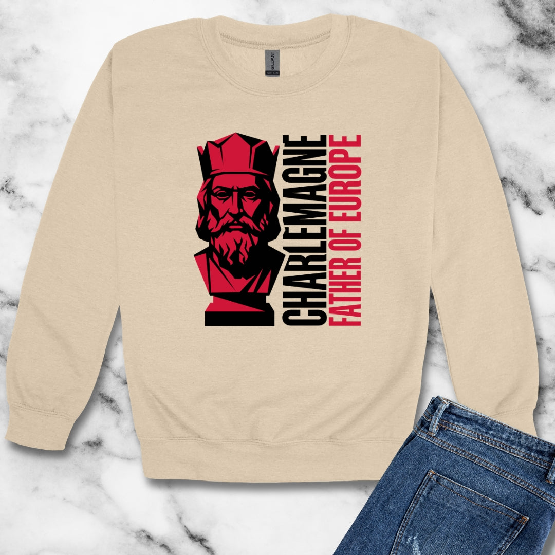 Charlemagne Father of Europe Unisex Heavy Crewneck Sweatshirt