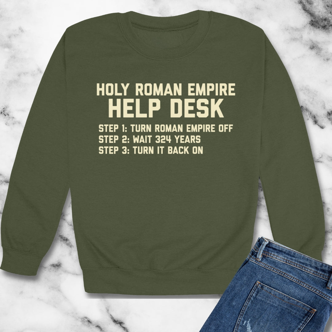 Holy Roman Empire Help Desk Ticket Unisex Heavy Crewneck Sweatshirt