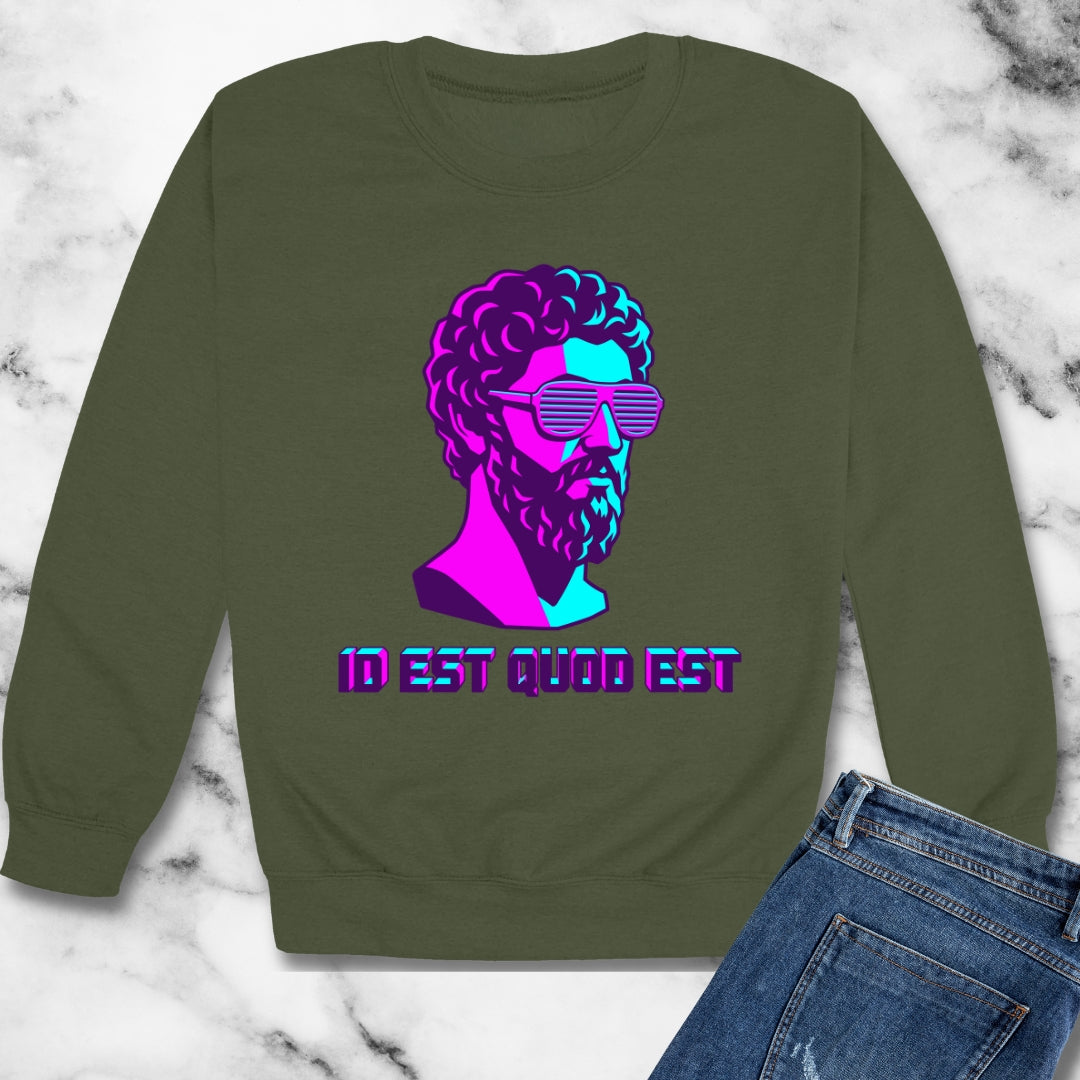 Vaporwave Aurelius It Is What It Is Latin Quote Unisex Heavy Crewneck Sweatshirt