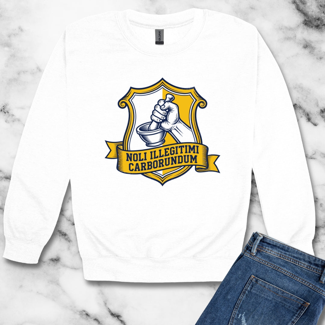 Don't Let the Bastards Grind You Down Latin Quote Unisex Heavy Crewneck Sweatshirt