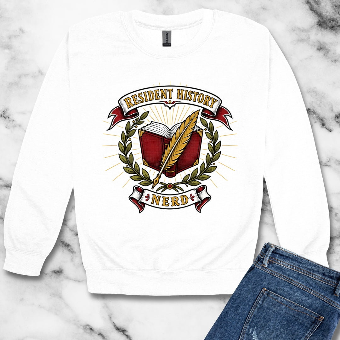 Resident History Nerd Unisex Heavy Crewneck Sweatshirt