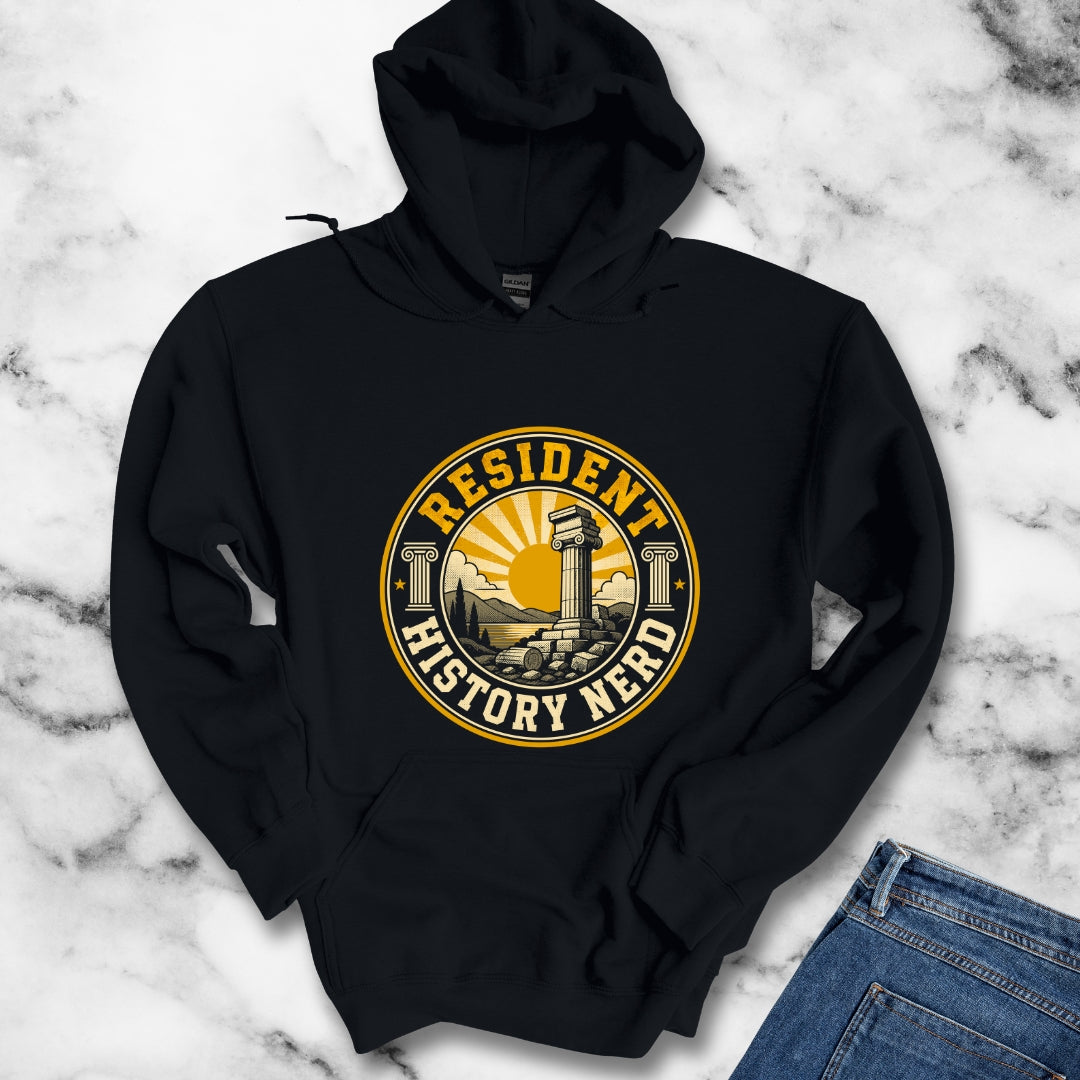 Resident History Nerd Badge Style Hoodie