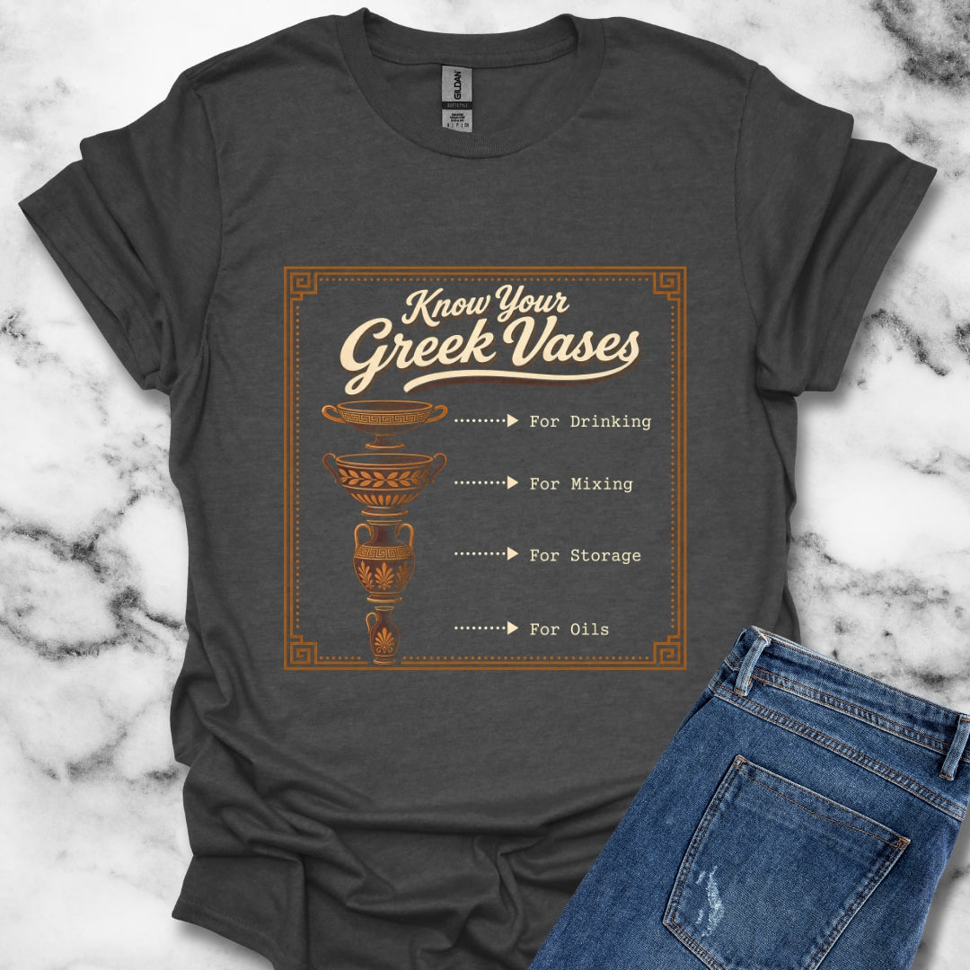 Know Your Greek Vases Coffee Menu T-Shirt