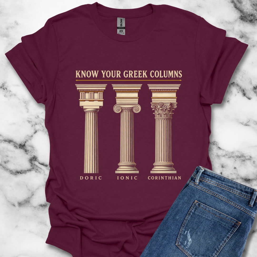 Know Your Greek Columns T-Shirt