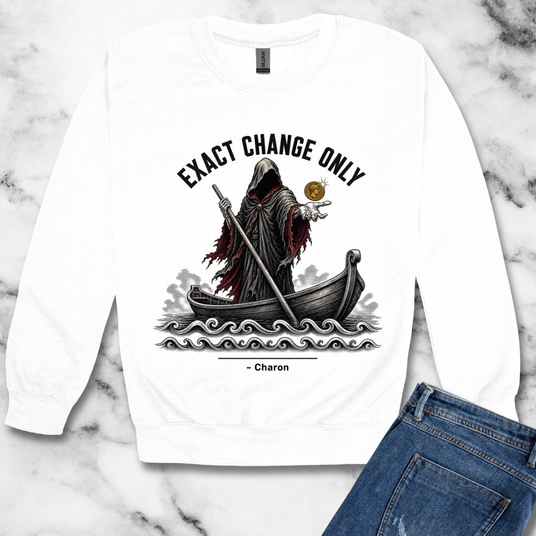Charon Exact Change Only Unisex Heavy Crewneck Sweatshirt