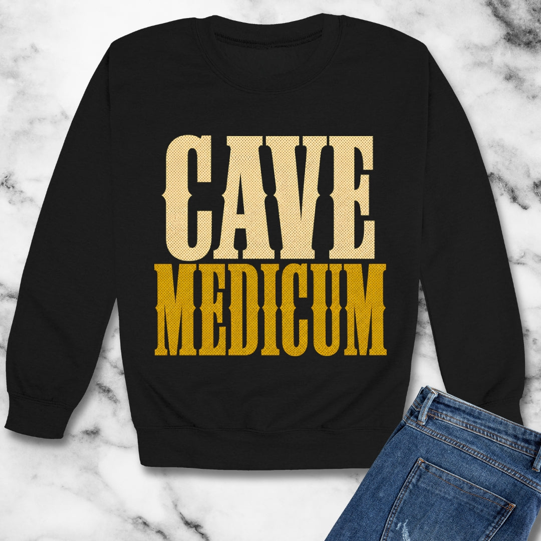 Cave Medicum Beware the Doctor Unisex Heavy Crewneck Sweatshirt