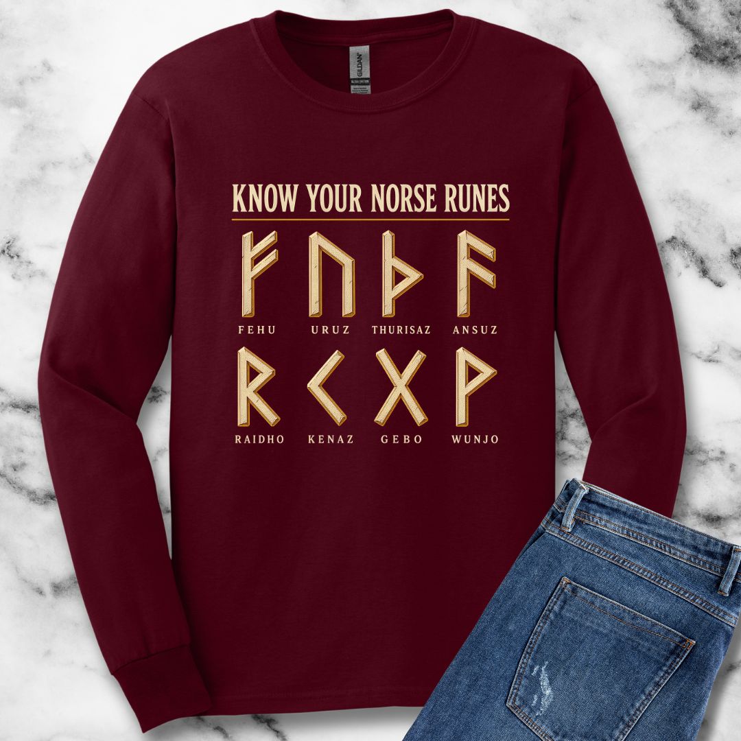 Know Your Norse Runes Unisex Long Sleeve Tee