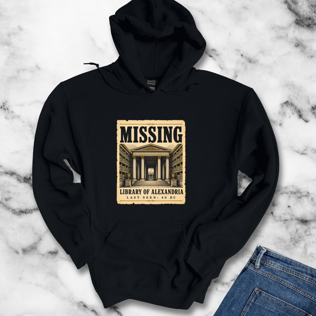 Missing Library of Alexandria Poster Hoodie