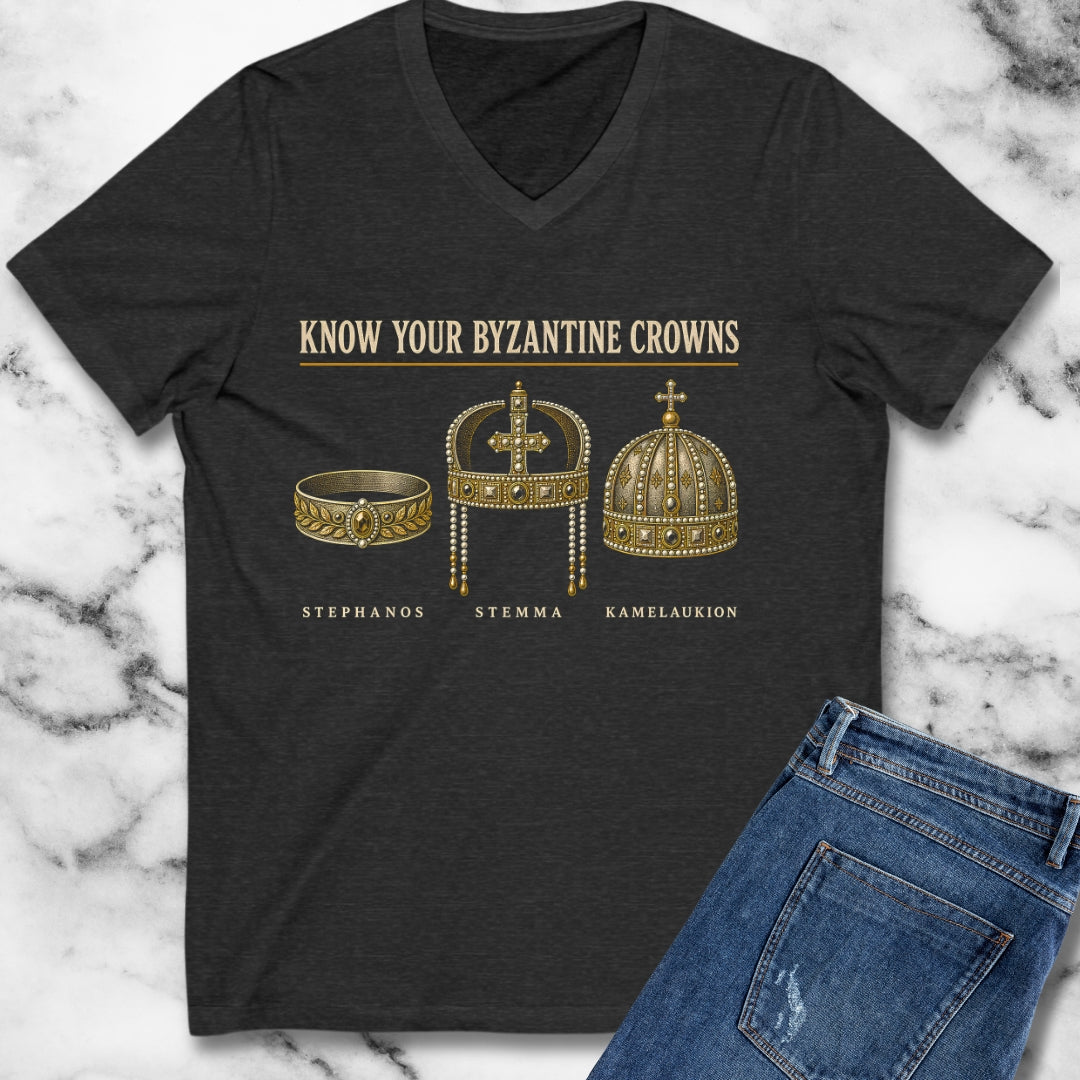 Know Your Byzantine Crowns V-Neck