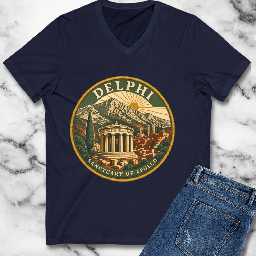 Delphi Sanctuary of Apollo Patch V-Neck