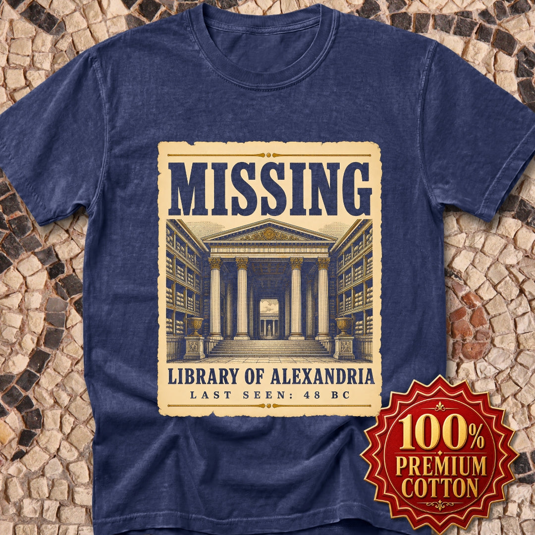 Missing Library of Alexandria Poster Premium Tee
