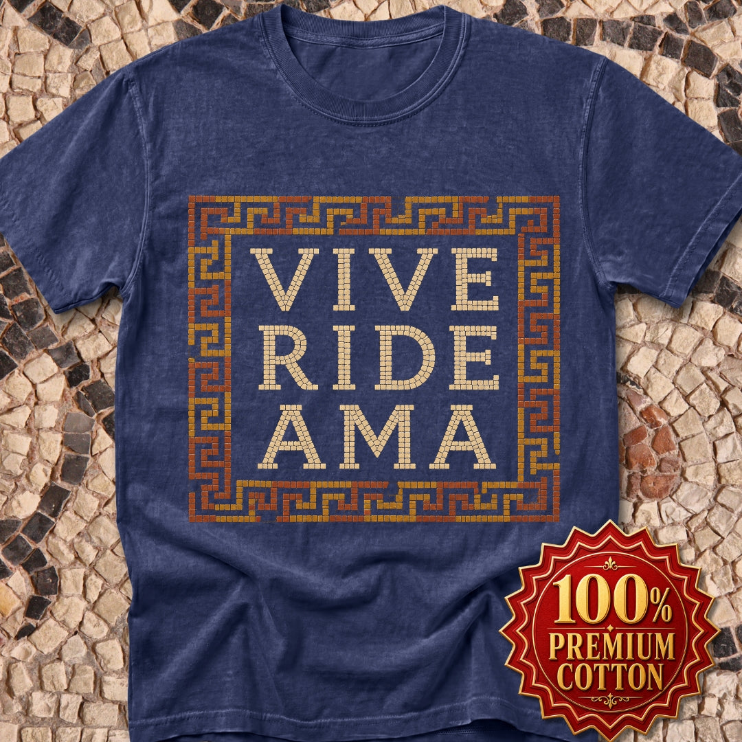 Vive Ride Ama Live Laugh Love Mosaic Premium Tee