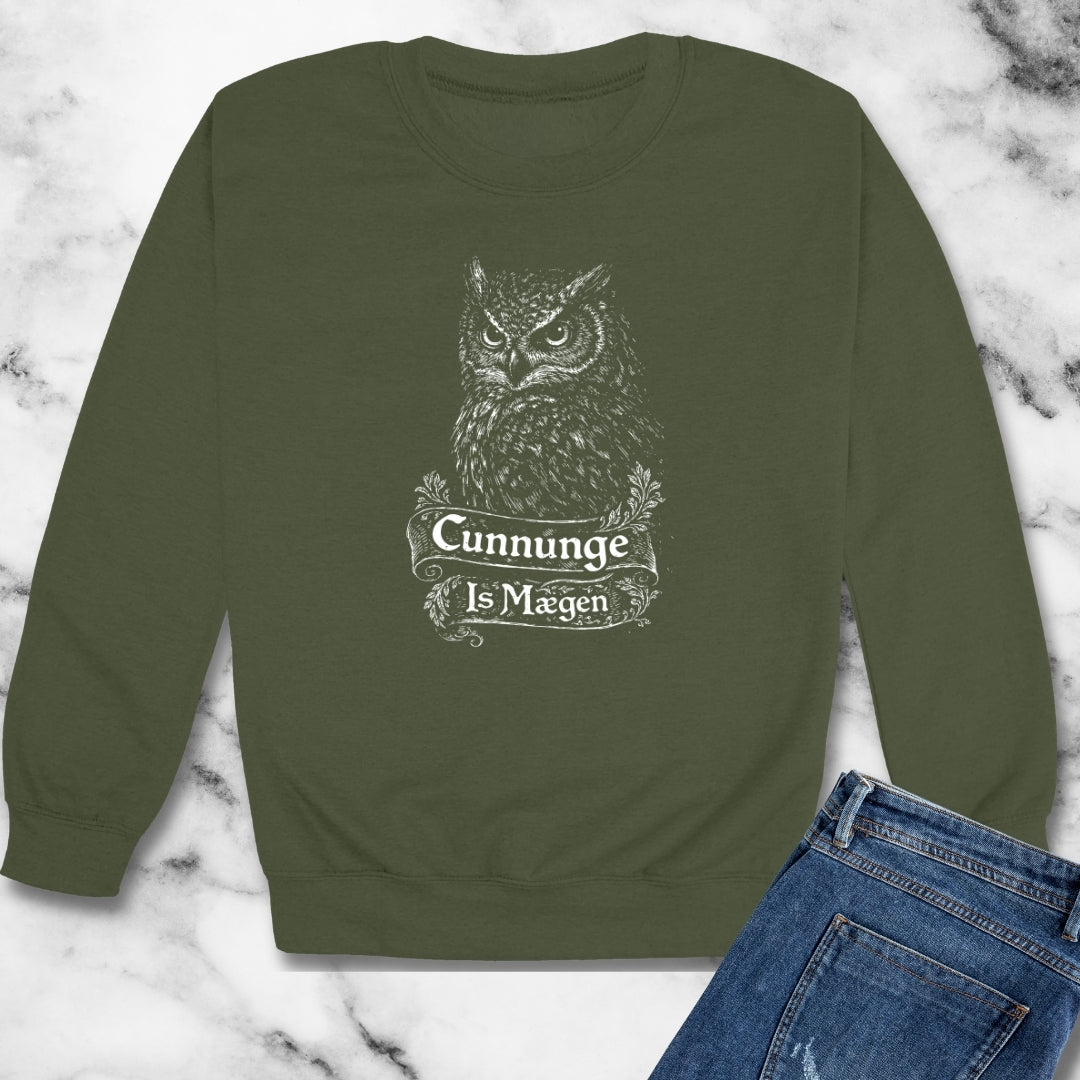 Old English Knowledge is Power Unisex Heavy Crewneck Sweatshirt