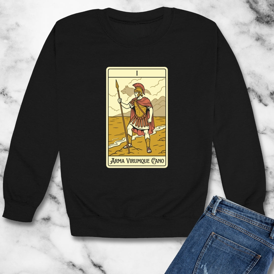I Sing of Arms and the Man the Aeneid Tarot Unisex Heavy Crewneck Sweatshirt