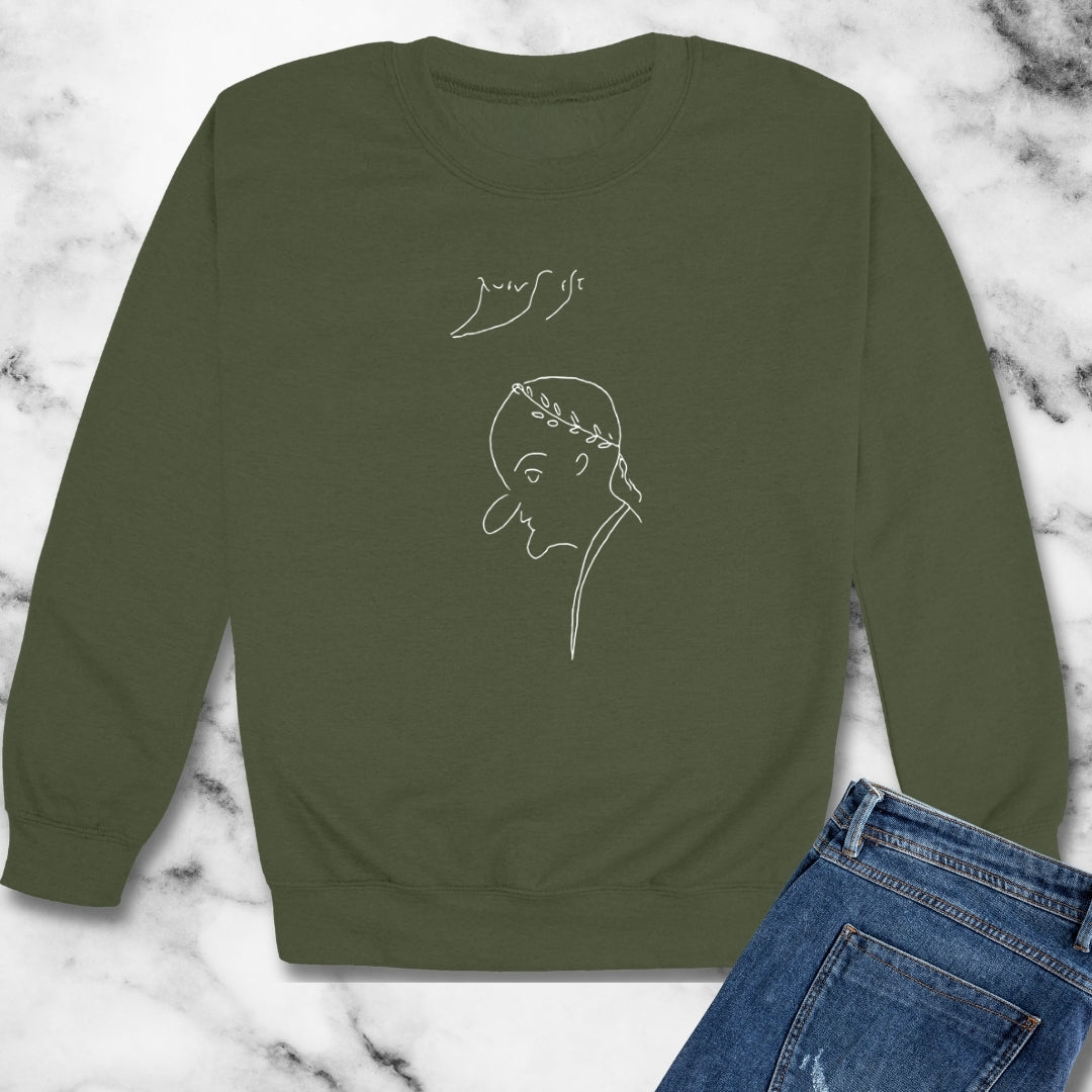 Rufus Est Pompeii Graffiti Unisex Heavy Crewneck Sweatshirt