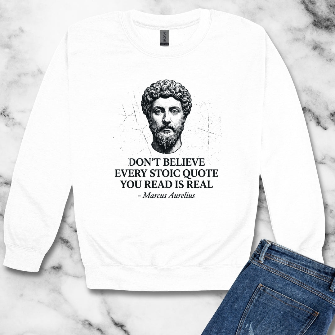 Don't Believe Every Stoic Quote Unisex Heavy Crewneck Sweatshirt