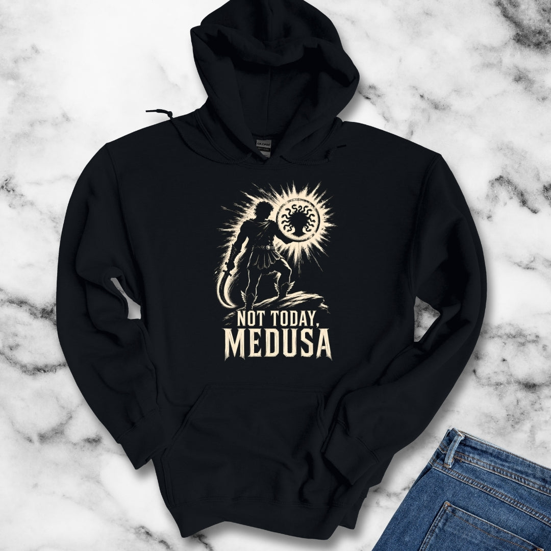 Not Today Medusa Perseus Shield Hoodie