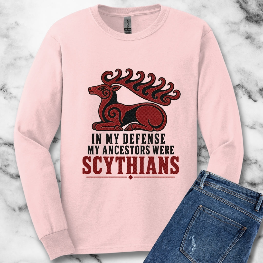 In My Defense My Ancestors Were Scythians Unisex Long Sleeve Tee