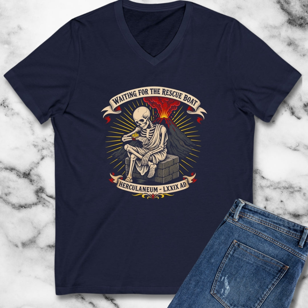 Waiting for Rescue Herculaneum V-Neck