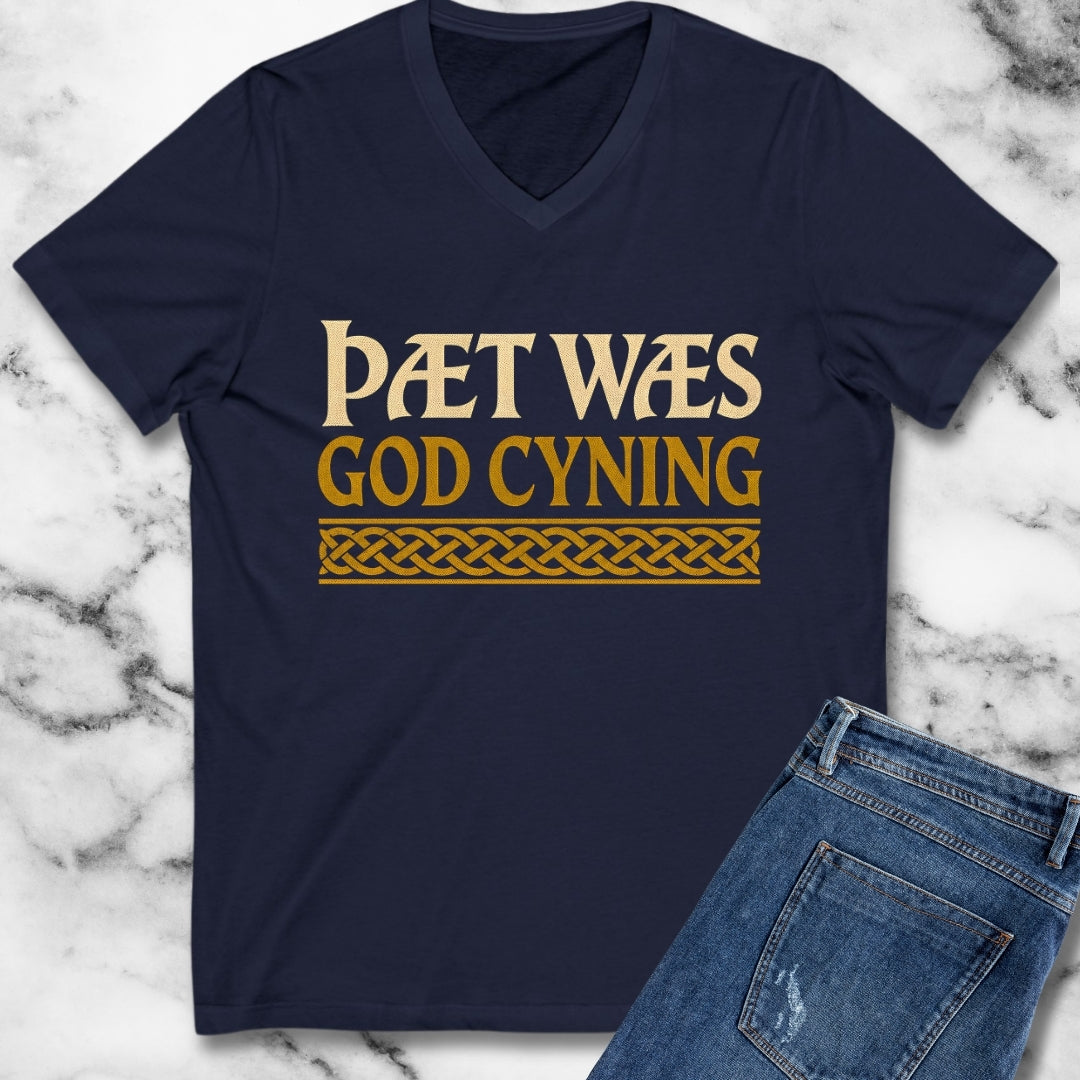 Thaet Waes God Cyning Beowulf V-Neck