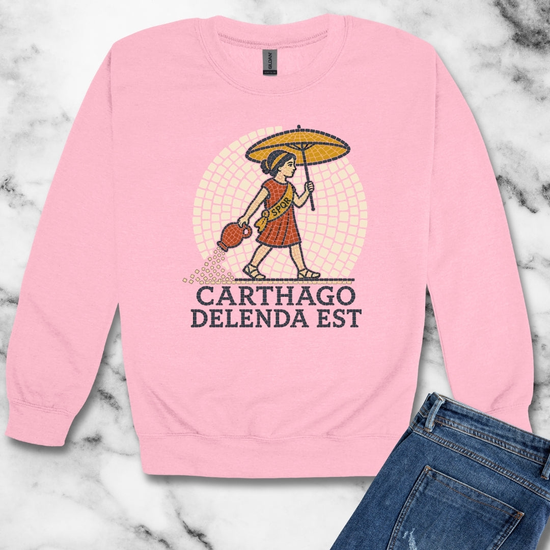 Carthago Delenda Est Mosaic Unisex Heavy Crewneck Sweatshirt