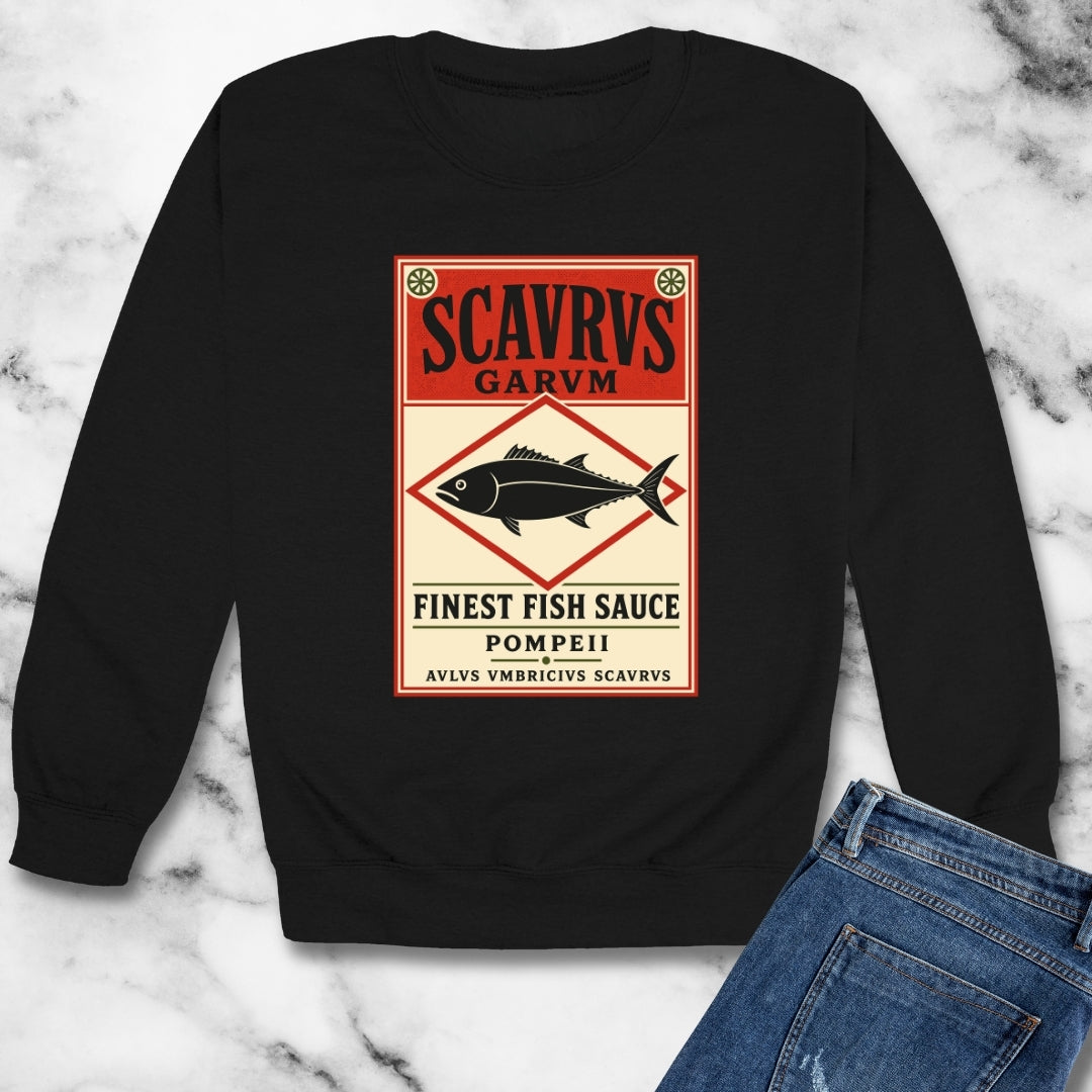 Scaurus Garum Sauce Label Unisex Heavy Crewneck Sweatshirt
