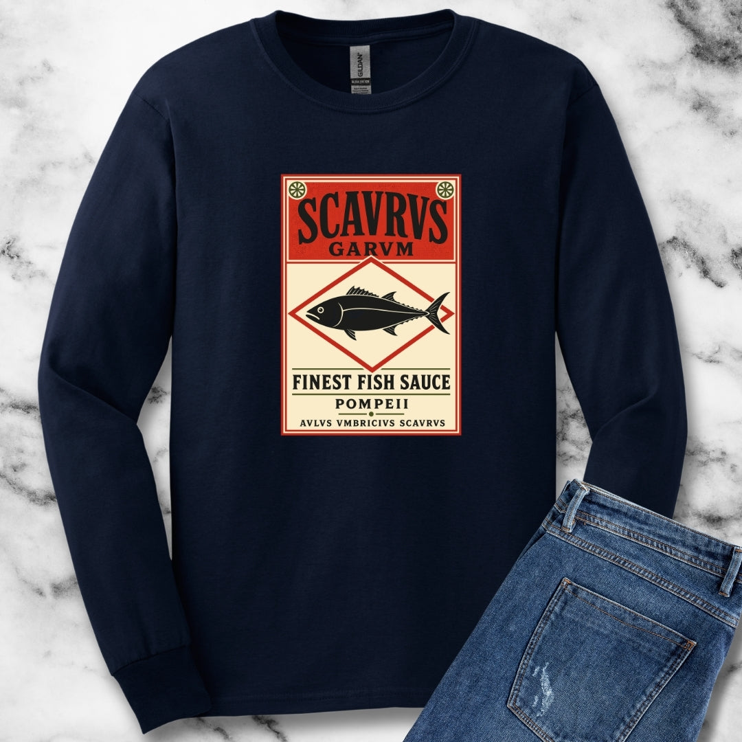 Scaurus Garum Sauce Label Unisex Long Sleeve Tee